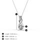 3 - Amanda 3.00 mm Round Diamond Solitaire Infinity Love Knot Pendant Necklace 