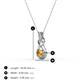 3 - Amanda 3.00 mm Round Citrine Solitaire Infinity Love Knot Pendant Necklace 