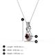 3 - Amanda 3.00 mm Round Red Garnet Solitaire Infinity Love Knot Pendant Necklace 