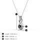 3 - Amanda 3.00 mm Round Black Diamond Solitaire Infinity Love Knot Pendant Necklace 