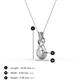 3 - Amanda 3.00 mm Round Opal Solitaire Infinity Love Knot Pendant Necklace 