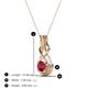 3 - Amanda 4.00 mm Round Ruby Solitaire Infinity Love Knot Pendant Necklace 