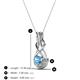 3 - Amanda 4.00 mm Round Blue Topaz Solitaire Infinity Love Knot Pendant Necklace 