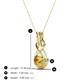 3 - Amanda 4.00 mm Round Citrine Solitaire Infinity Love Knot Pendant Necklace 