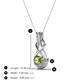 3 - Amanda 4.00 mm Round Peridot Solitaire Infinity Love Knot Pendant Necklace 