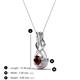 3 - Amanda 4.00 mm Round Red Garnet Solitaire Infinity Love Knot Pendant Necklace 