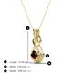 3 - Amanda 4.00 mm Round Red Garnet Solitaire Infinity Love Knot Pendant Necklace 