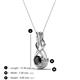 3 - Amanda 4.00 mm Round Black Diamond Solitaire Infinity Love Knot Pendant Necklace 