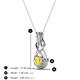 3 - Amanda 4.00 mm Round Yellow Sapphire Solitaire Infinity Love Knot Pendant Necklace 