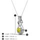 3 - Amanda 4.00 mm Round Yellow Diamond Solitaire Infinity Love Knot Pendant Necklace 