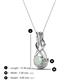 3 - Amanda 4.00 mm Round Opal Solitaire Infinity Love Knot Pendant Necklace 
