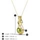 3 - Amanda 4.00 mm Round Peridot Solitaire Infinity Love Knot Pendant Necklace 
