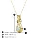 3 - Amanda 4.00 mm Round Opal Solitaire Infinity Love Knot Pendant Necklace 