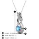 3 - Amanda 5.00 mm Round Blue Topaz Solitaire Infinity Love Knot Pendant Necklace 