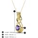 3 - Amanda 5.00 mm Round Iolite Solitaire Infinity Love Knot Pendant Necklace 