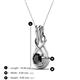 3 - Amanda 5.00 mm Round Black Diamond Solitaire Infinity Love Knot Pendant Necklace 