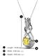 3 - Amanda 5.00 mm Round Yellow Sapphire Solitaire Infinity Love Knot Pendant Necklace 
