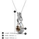 3 - Amanda 5.00 mm Round Smoky Quartz Solitaire Infinity Love Knot Pendant Necklace 