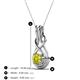 3 - Amanda 5.00 mm Round Yellow Diamond Solitaire Infinity Love Knot Pendant Necklace 