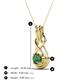 3 - Amanda 5.00 mm Round Lab Created Alexandrite Solitaire Infinity Love Knot Pendant Necklace 