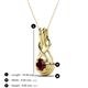 3 - Amanda 5.00 mm Round Red Garnet Solitaire Infinity Love Knot Pendant Necklace 