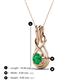 3 - Amanda 5.00 mm Round Emerald Solitaire Infinity Love Knot Pendant Necklace 