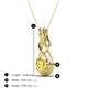3 - Amanda 5.00 mm Round Yellow Sapphire Solitaire Infinity Love Knot Pendant Necklace 