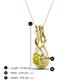 3 - Amanda 5.00 mm Round Yellow Diamond Solitaire Infinity Love Knot Pendant Necklace 