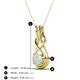 3 - Amanda 5.00 mm Round Opal Solitaire Infinity Love Knot Pendant Necklace 