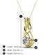 3 - Amanda 5.00 mm Round Diamond Solitaire Infinity Love Knot Pendant Necklace 