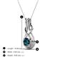 3 - Amanda 5.00 mm Round Blue Diamond Solitaire Infinity Love Knot Pendant Necklace 