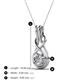 3 - Amanda 5.00 mm Round Lab Grown Diamond Solitaire Infinity Love Knot Pendant Necklace 