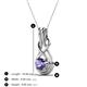 3 - Amanda 5.00 mm Round Iolite Solitaire Infinity Love Knot Pendant Necklace 
