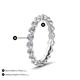 5 - Bella 1.65 ctw Round Natural Diamond (2.70 mm) Shared Prong Floating Eternity Band 
