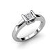 3 - Izna 1.00 ct IGI Certified Lab Grown Diamond Princess Cut (5.50 mm) Solitaire Engagement Ring 
