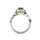 5 - Amy Desire 1.25 ctw Lab Created Alexandrite Round (6.50 mm) & Natural Diamond Round (1.10 mm) Swirl Halo Engagement Ring 
