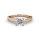 1 - Annora 1.00 ct IGI Certified Lab Grown Diamond Princess Cut (5.50 mm) Solitaire Engagement Ring 