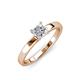 4 - Annora 1.00 ct IGI Certified Lab Grown Diamond Princess Cut (5.50 mm) Solitaire Engagement Ring 