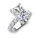 4 - Amira 7.28 ctw IGI Certified Lab Grown Diamond Radiant Shape (11x9 mm)  Halo Engagement Ring  
