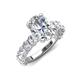 4 - Keyla 3.38 ctw IGI Certified Lab Grown Diamond Oval Shape (9x7 mm) Hidden Halo Engagement Ring  