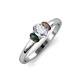 3 - Gemma 1.43 ctw GIA Certified Natural Diamond Oval Cut (7x5 mm) and Created Alexandrite Trellis Three Stone Engagement Ring 