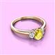 2 - Gemma 7x5 mm Oval Cut Yellow Sapphire and Lab Grown Diamond Trellis Three Stone Engagement Ring 