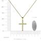 4 - Aja Peridot and Diamond Cross Pendant 