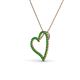 4 - Avery Green Garnet Heart Pendant 