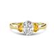 1 - Gemma 1.74 ctw GIA Certified Natural Diamond Oval Cut (8x6 mm) and Side Citrine Trellis Three Stone Engagement Ring 
