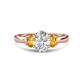 1 - Gemma 1.74 ctw IGI Certified Lab Grown Diamond Oval Cut (8x6 mm) and Citrine Trellis Three Stone Engagement Ring 
