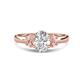 1 - Gemma 1.80 ctw IGI Certified Lab Grown Diamond Oval Cut (8x6 mm) and Morganite Trellis Three Stone Engagement Ring 