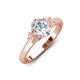 3 - Gemma 1.80 ctw IGI Certified Lab Grown Diamond Oval Cut (8x6 mm) and Morganite Trellis Three Stone Engagement Ring 