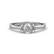 1 - Gemma 1.15 ctw GIA Certified Natural Diamond Oval Cut (7x5 mm) and Moissanite Trellis Three Stone Engagement Ring 