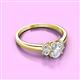 5 - Gemma 1.00 ctw GIA Certified Natural Diamond Oval Cut (7x5 mm) and Natural Diamond Trellis Three Stone Engagement Ring 